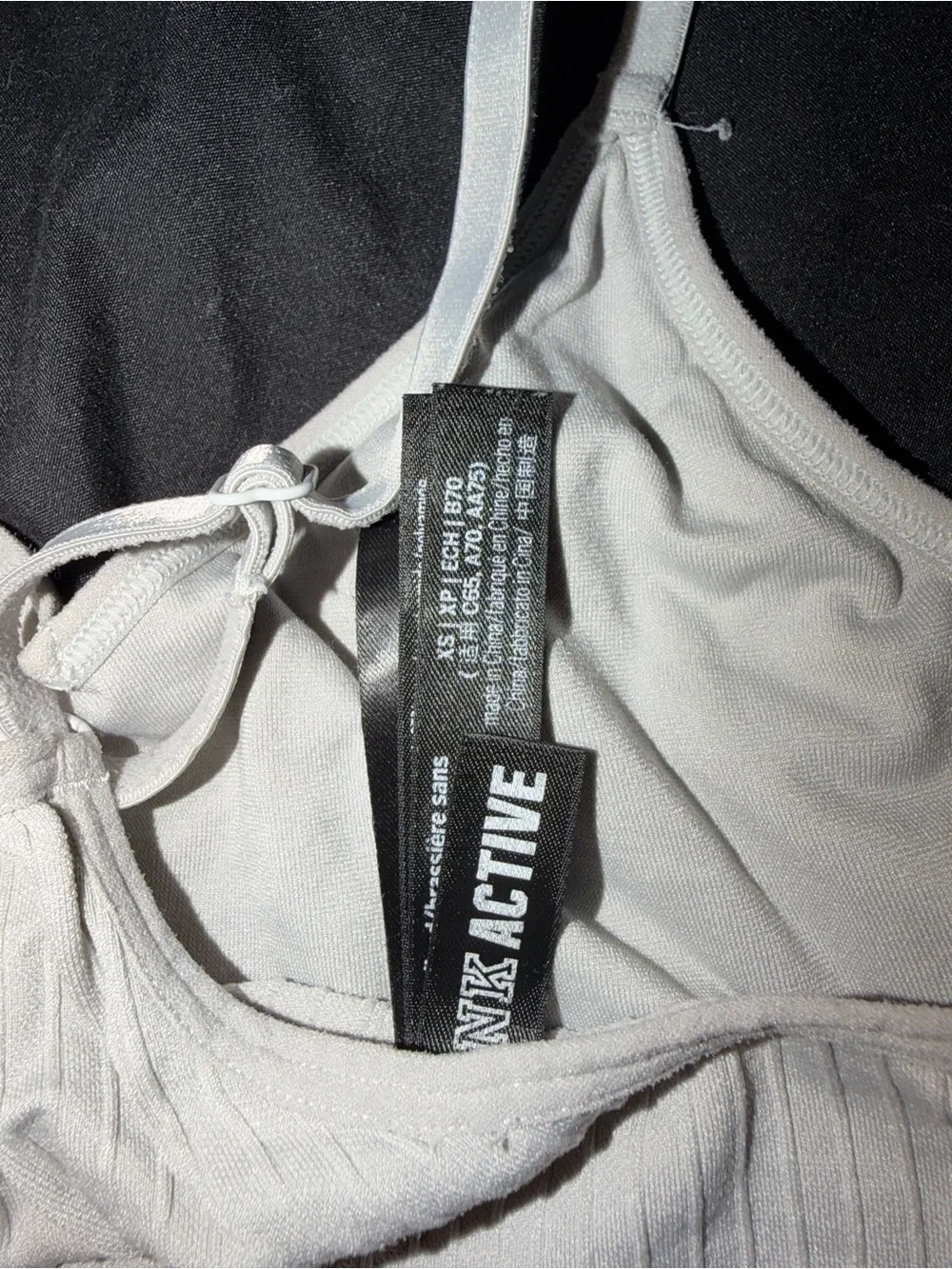 PINK Victoria's Secret Ribbed Seamless Sports Bralette - Light Gray